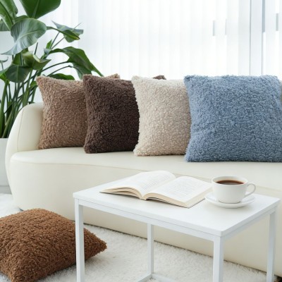 Luxury Light High-End Plush Cushions - Living Room Sofa & Office Lumbar/Back Pillows + Cushion Covers